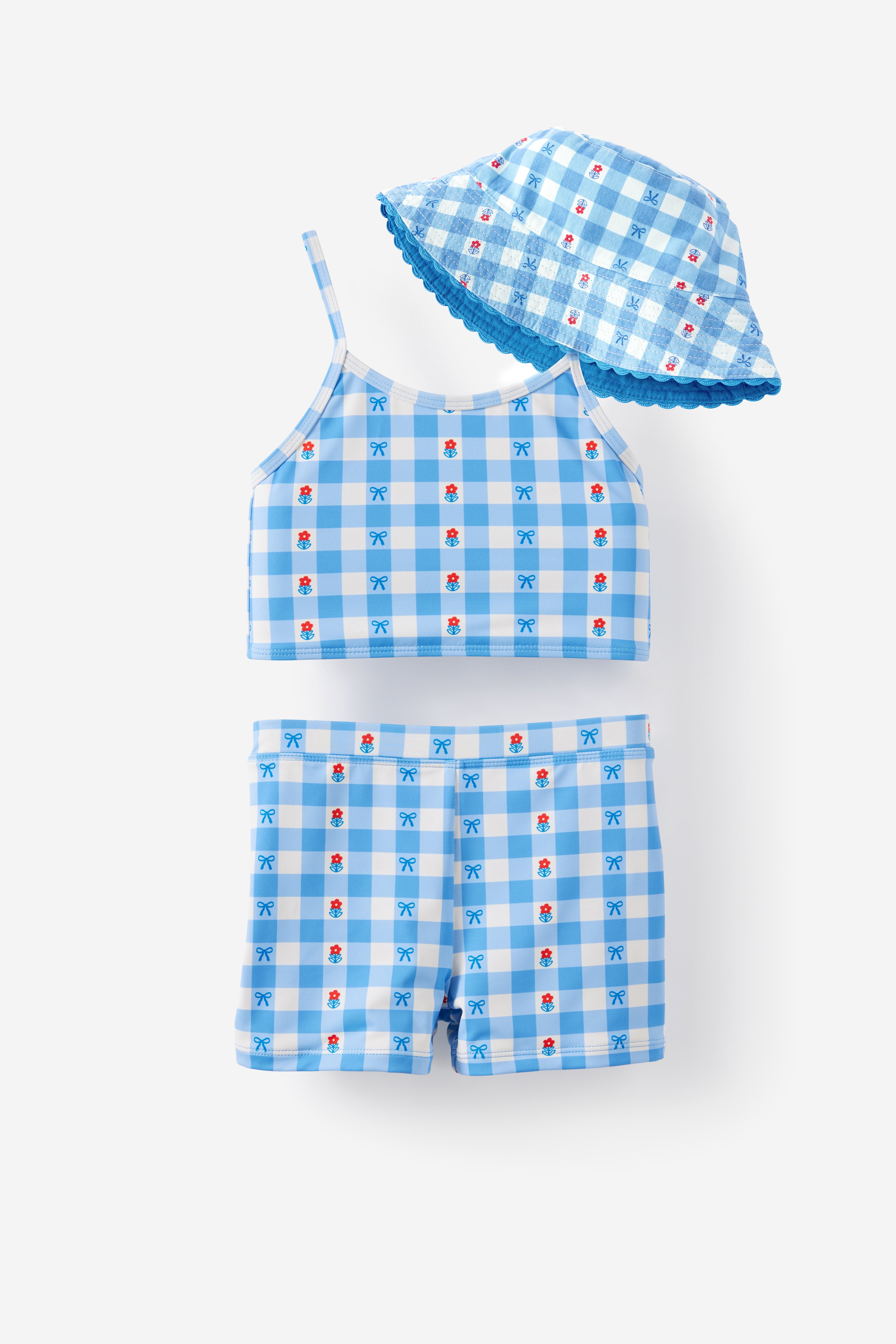 Girls Tahlie Tankini Set & Reversible Bucket Hat Set,
